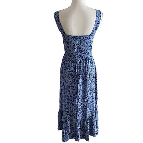 HVN Tender Loving Care Silk Ruffle Olympia Midi Dress Size 2 - Picture 5 of 7